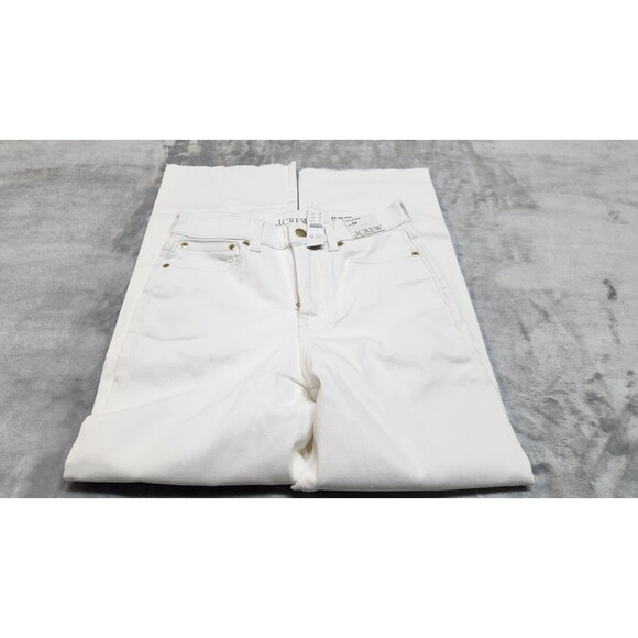 J. Crew Women's Size 24 Jeans 96' Slim Wide White Pants - Picture 2 of 10